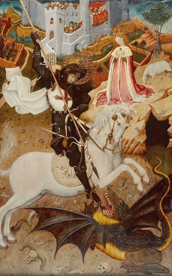 ST GEORGE and THE DRAGON' Poster by Stanley Morrison | Displate