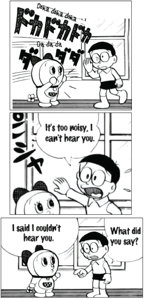 Jackhammered Conversation (trope)