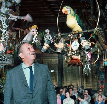 https://static.tvtropes.org/pmwiki/pub/images/walt_disney_and_jose_in_the_enchanted_tiki_room.jpg